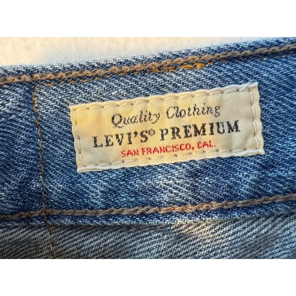 Levis Mens Relaxed Straight Utility Jeans 29 x 30 Premium Denim Carpenter